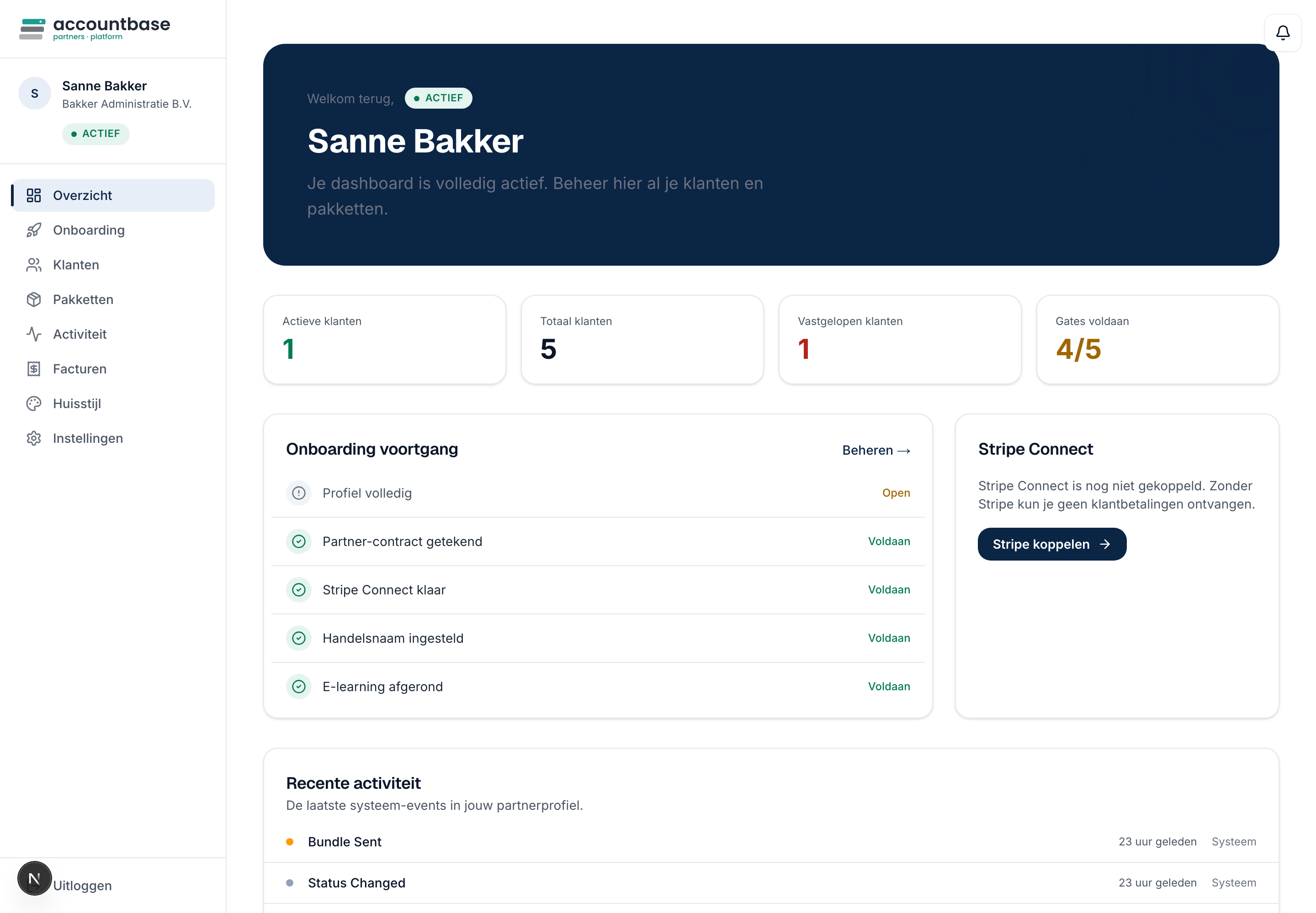 AccountBase partner dashboard